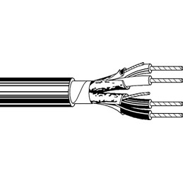 1 Reel of 304 M - Belden Twisted Pair Data Cable, 2 Pairs, 0.23 mm², 4 Cores, 24 AWG, Screened, 304m, Chrome Sheath