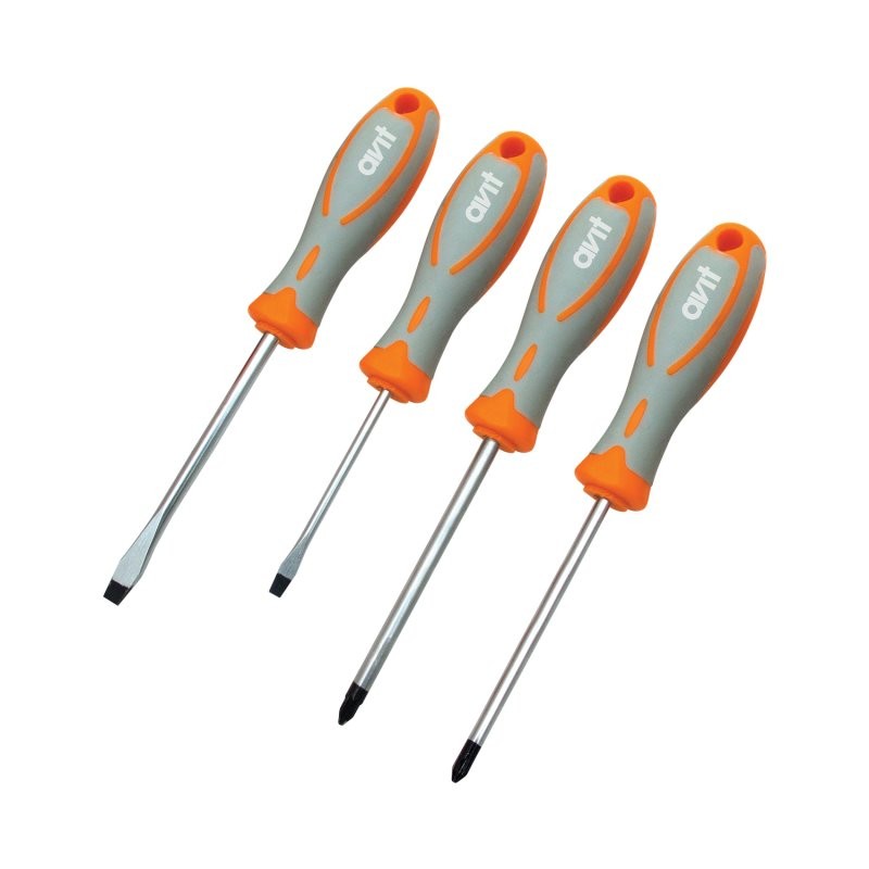 1 pcs - Avit Pozidriv, Slotted Screwdriver Set, 4-Piece