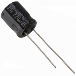 1 pcs : UVR1V221MPD - CAP ALUM 220UF 20% 35V RADIAL