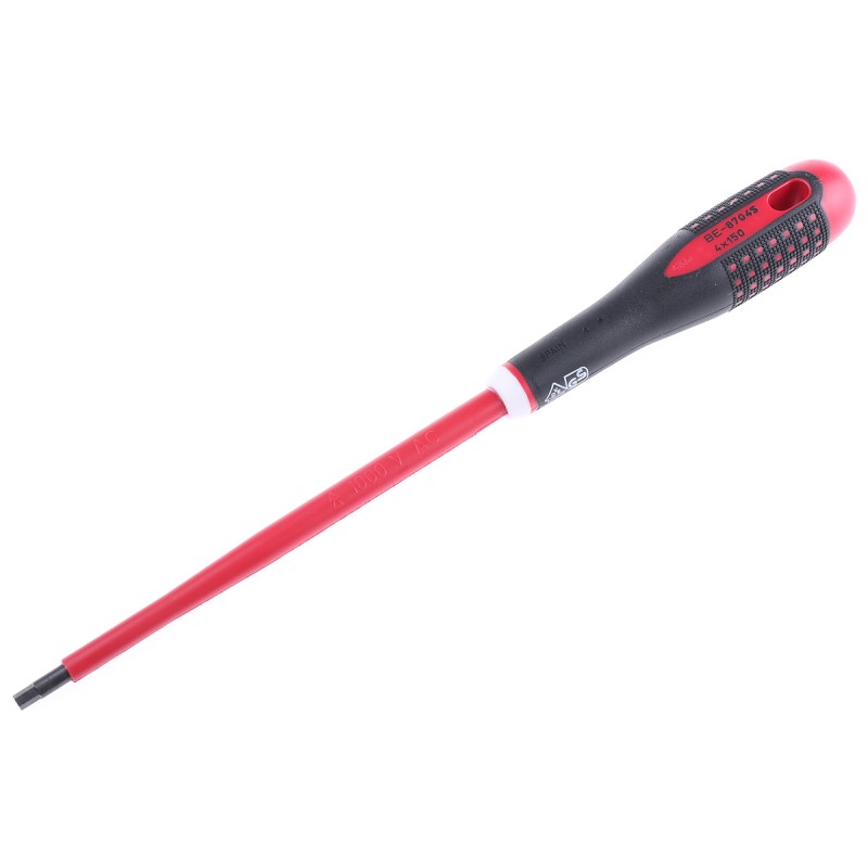 1 pcs - Bahco Hexagon Screwdriver, 4 mm Tip, 150 mm Blade, VDE/1000V, 197 mm Overall