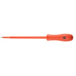 1 pcs - ITL Insulated Tools Ltd Slotted Insulated Screwdriver, 5 x 1 mm Tip, 203 mm Blade, VDE/1000V, 280 mm Overall