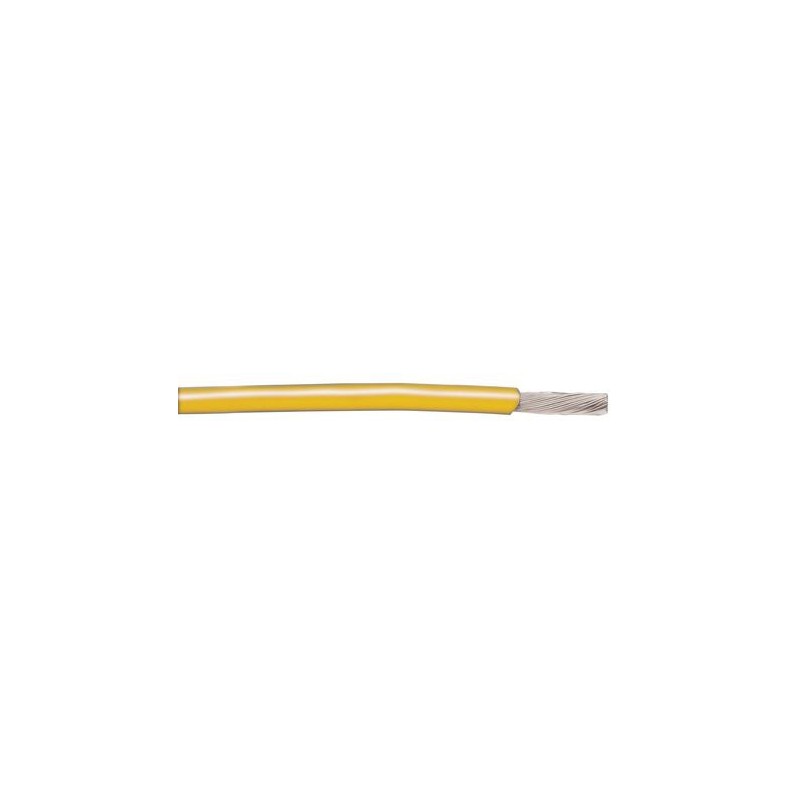 1 Reel of 305 M - Alpha Wire 3077 Series Yellow 1.3 mm² Hook Up Wire, 16 AWG, 26/0.25 mm, 305m, PVC Insulation