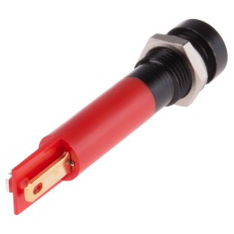 1 pcs - RS PRO Red Panel Mount Indicator, 24V ac, 8mm Mounting Hole Size, Solder Tab Termination