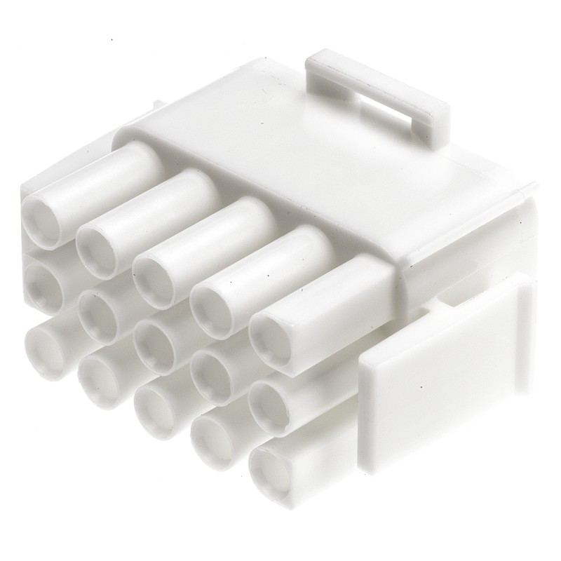 5 pcs - TE Connectivity, Universal MATE-N-LOK Male Connector Housing, 6.35mm Pitch, 15 Way, 3 Row