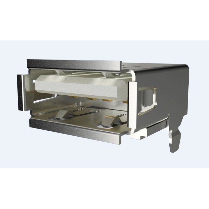 5 pcs - Amphenol ICC Straight, SMT, Socket Type A 2.0 USB Connector