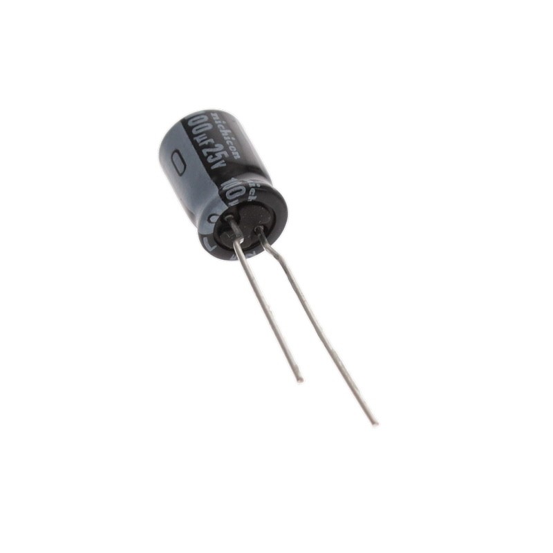 1 pcs : UKL1E101KPD1TA - CAP ALUM 100UF 10% 25V RADIAL
