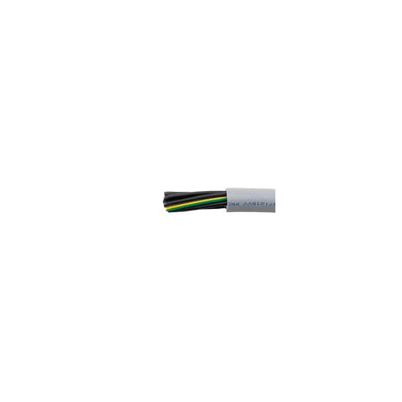 1 Reel of 50 M - Alpha Wire Control Cable, 12 Cores, 1 mm², YY, Unscreened, 50m, Grey PVC Sheath