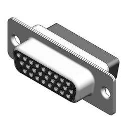 5 pcs - FCT from Molex 173113 26 Way Panel Mount D-sub Connector Socket, 1.98mm Pitch, with 4-40 Screw Locks