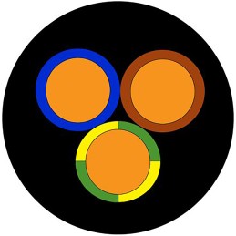 1 Reel of 50 M - Lapp 3 Core Power Cable, 1.5 mm², 50m, Black PVC Sheath, 19 A, 1 kV, 600 V