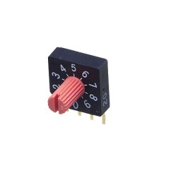 2 pcs - NIDEC COPAL ELECTRONICS GMBH SC-1000, 16 Position, BCH Rotary Switch, 100 mA, Pin