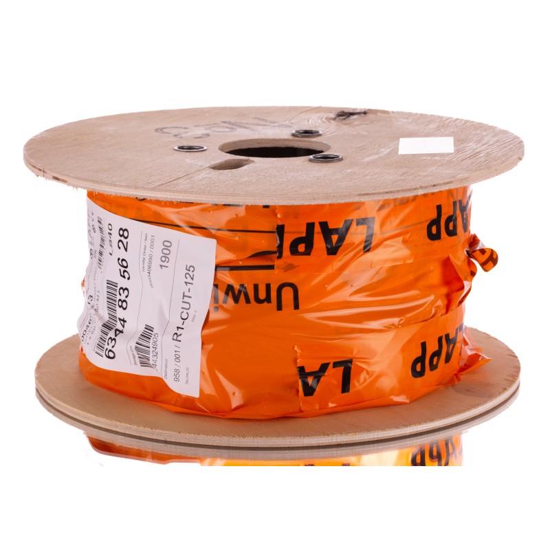 1 Reel of 50 M - Lapp 5 Core Power Cable, 1.5 mm², 50m, Black Silicone Sheath, 500 V