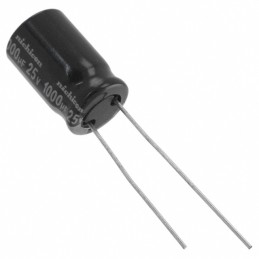 1 pcs : UVY1E102MPD - CAP ALUM 1000UF 20% 25V RADIAL