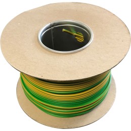1 Reel of 50 M - RS PRO Green/Yellow 35 mm² Hook Up Wire, 7/2.52 mm, 50m