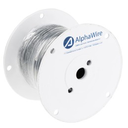 1 Reel of 50 M - Alpha Wire Twisted Pair Data Cable, 2 Pairs, 0.23 mm², 4 Cores, 24 AWG, Screened, 50m, Grey Sheath