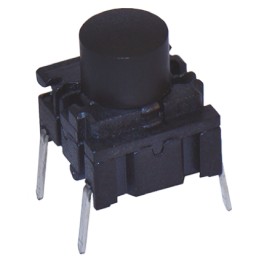 2 pcs - IP67 Black Cap Tactile Switch, SPST 50 mA @ 24 V dc