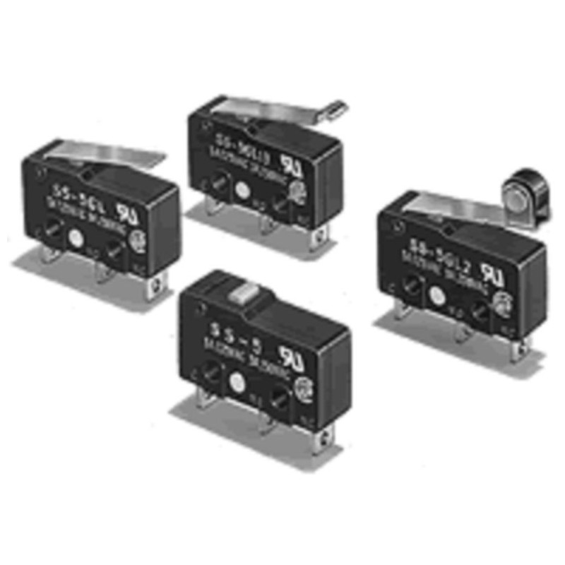 2 pcs - Omron Hinge Lever Limit Switch, IP40, SPDT, 125V ac Max