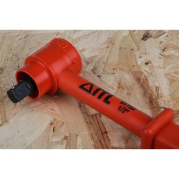 1 pcs - ITL Insulated Tools Ltd 19-Piece Imperial, Metric 1/2 in Standard Socket Set with Ratchet, 12 point, VDE/1000V