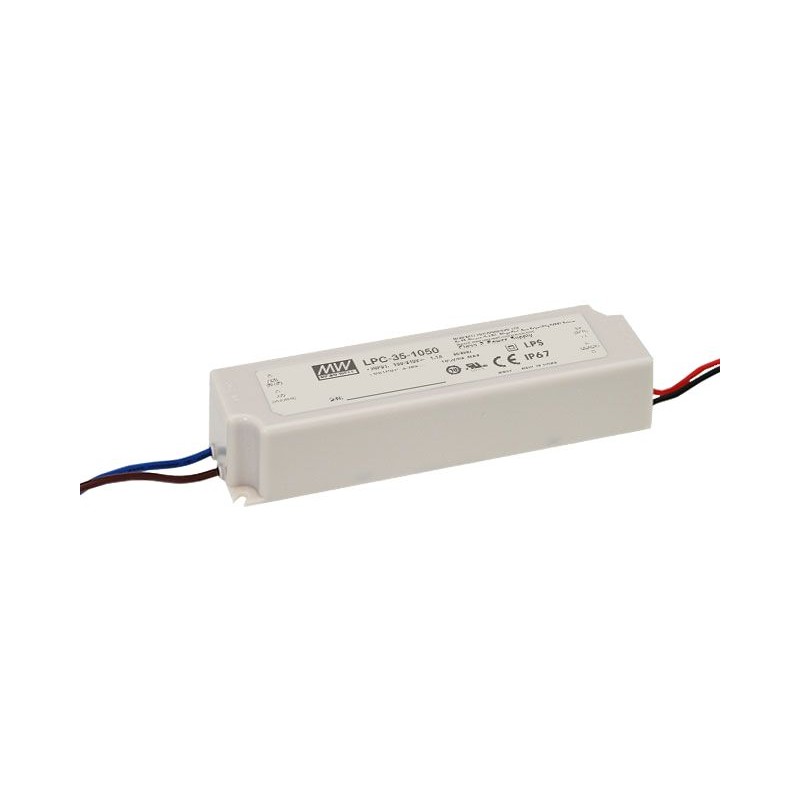 1 pcs - MEAN WELL LED Driver, 9 - 24V Output, 33.6W Output, 1.4A Output, Constant Current