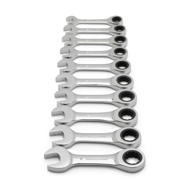 1 pcs - GearWrench 10-Piece Spanner Set, 10 - 19 mm