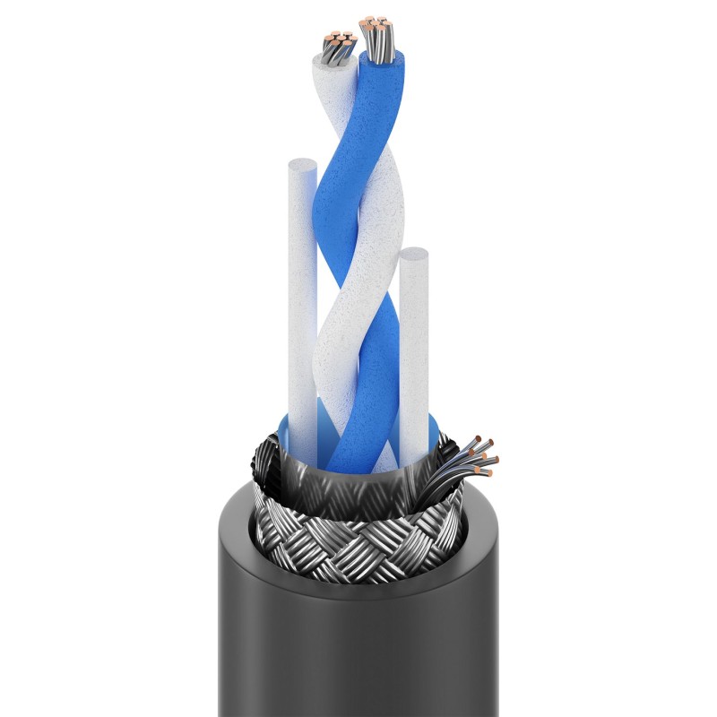 1 Reel of 76 M - Belden Audio & Control Cable, 0.36 mm² CSA, 5.97mm od, 76m, Black