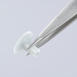 1 pcs - Knipex 120 mm, Stainless Steel, Smooth, Tweezer