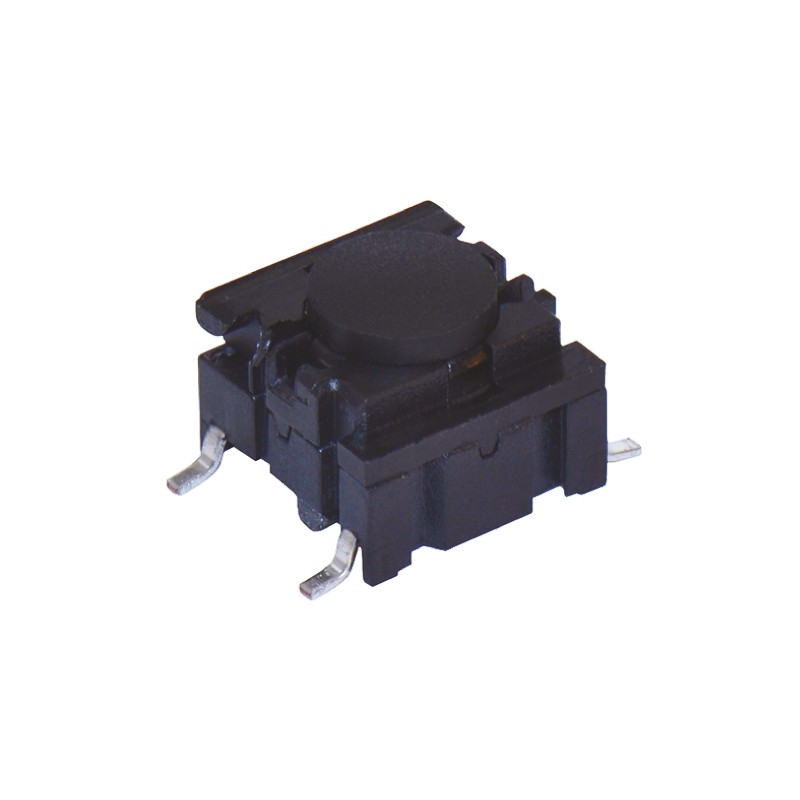 2 pcs - IP67 Black Cap Tactile Switch, SPST 50 mA @ 24 V dc