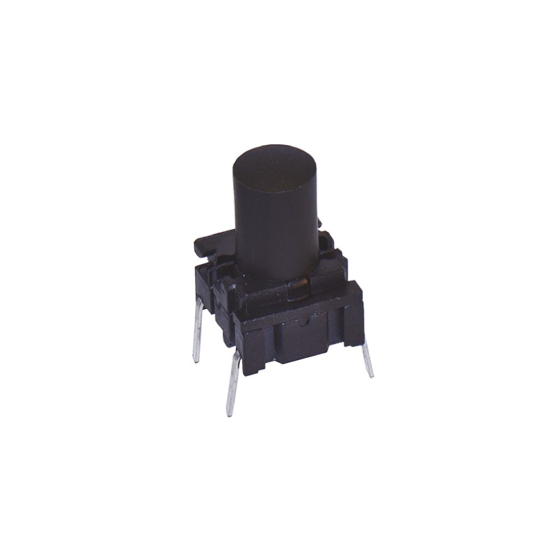 2 pcs - IP67 Black Cap Tactile Switch, SPST 50 mA @ 24 V dc