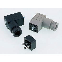 5 pcs - Hirschmann GSSA 2P+E DIN 43650 C, Male Solenoid Valve Connector, 250 V ac/dc Voltage