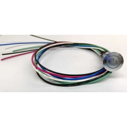 1 pcs - RS PRO Illuminated Push Button Switch, Momentary, Panel Mount, 16mm Cutout, SPST, RGB LED, 36V dc, IP67