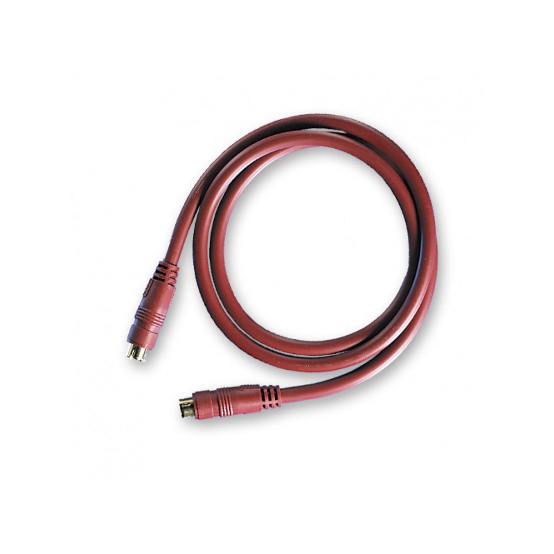 1 pcs - Van Damme Male 4 Pin mini-DIN to Male 4 Pin mini-DIN Red DIN Cable 1m