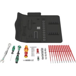 1 pcs - Wera 35 Piece Kraftform Kompakt W Imperial 1 Maintenance Tool Kit with Box, VDE Approved