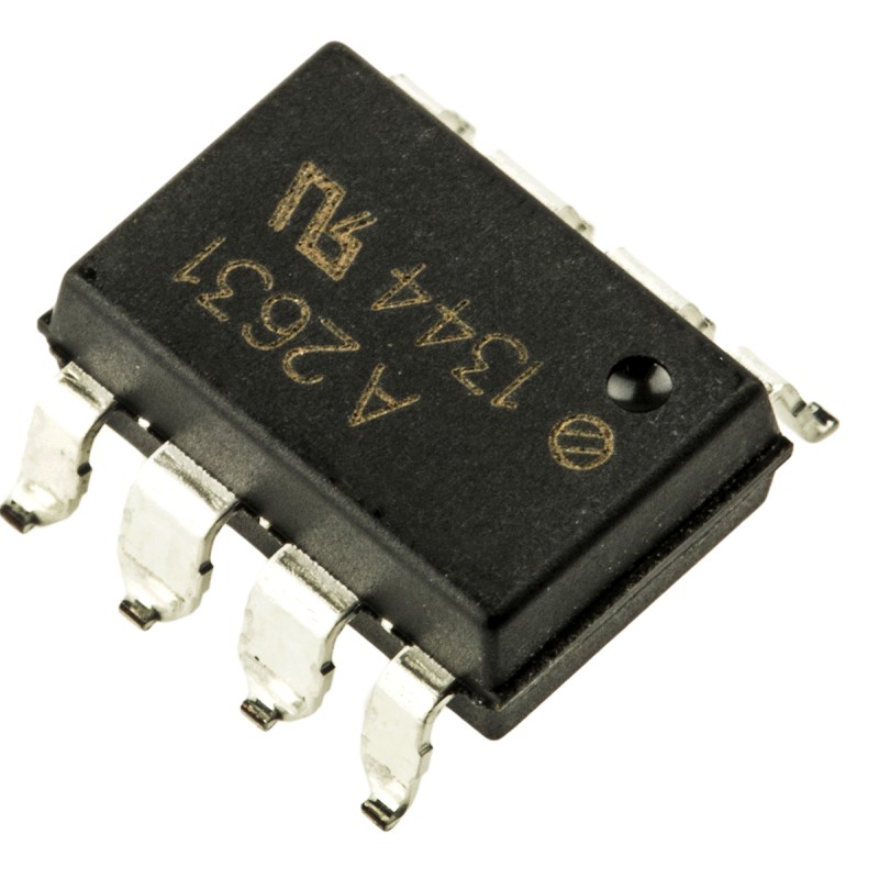 1 pcs - Broadcom, HCPL-2631-300E DC Input Transistor Output Dual Optocoupler, Surface Mount, 8-Pin DIP