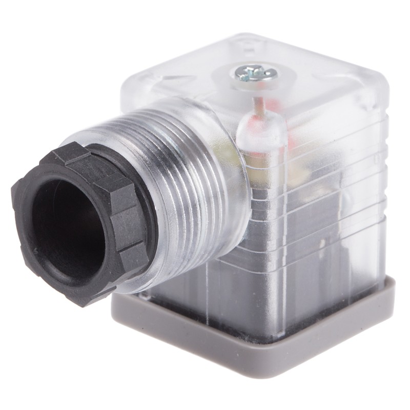 5 pcs - RS PRO 3P+E DIN 43650 A, Female Solenoid Connector, with Indicator Light, 24 V dc Voltage