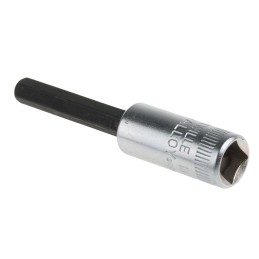 1 pcs - STAHLWILLE 1/4 in Drive Bit Socket, Hex Bit, 5mm, 55 mm Overall Length