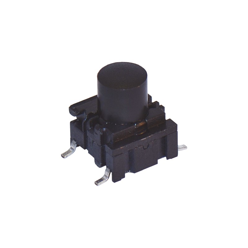 2 pcs - IP67 Black Cap Tactile Switch, SPST 50 mA @ 24 V dc