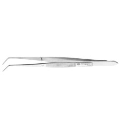 1 pcs - Facom 150 mm, Stainless Steel, Grooved, Tweezers
