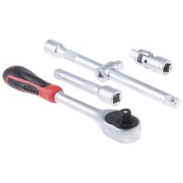 1 pcs - RS PRO 32-Piece Metric 1/2 in Deep Socket/Standard Socket Set with Ratchet, 6 point, 12 point