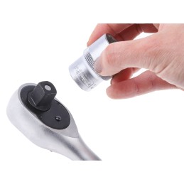 1 pcs - RS PRO 32-Piece Metric 1/2 in Deep Socket/Standard Socket Set with Ratchet, 6 point, 12 point