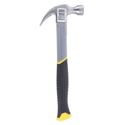 1 pcs - Stanley Carbon Steel Claw Hammer with Fibreglass Handle, 450g