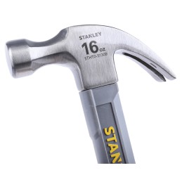 1 pcs - Stanley Carbon Steel Claw Hammer with Fibreglass Handle, 450g
