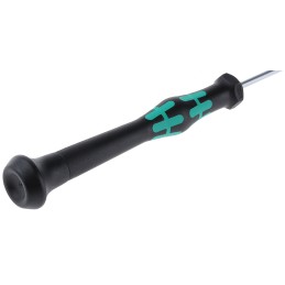 1 pcs - Wera Slotted Precision Screwdriver, 2.5 x 0.4 mm Tip, 80 mm Blade, 177 mm Overall
