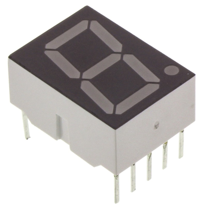 1 pcs - HDSP-3901 Broadcom 7-Segment LED Display, CA Red 7 mcd RH DP 20.3mm