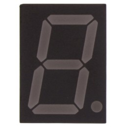 1 pcs - HDSP-3901 Broadcom 7-Segment LED Display, CA Red 7 mcd RH DP 20.3mm