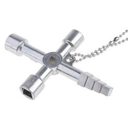 1 pcs - Knipex Diecast Zinc 10-way Control Cabinet Key