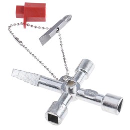 1 pcs - Knipex Diecast Zinc 10-way Control Cabinet Key