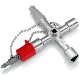 1 pcs - Knipex Diecast Zinc 10-way Control Cabinet Key
