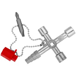 1 pcs - Knipex Diecast Zinc 10-way Control Cabinet Key