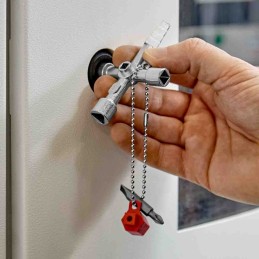 1 pcs - Knipex Diecast Zinc 10-way Control Cabinet Key