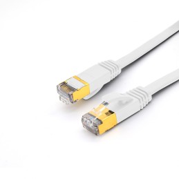 1 pcs : CAT7FL-5WH - FLAT CAT7 SSTP Patch Cable 5' WH