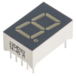 1 pcs - SC05-11EWA Kingbright 7-Segment LED Display, CC Red 7.6 mcd RH DP 12.7mm
